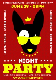 PARTY POSTER A4 template