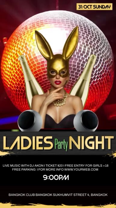 Party poster Instagram Story template