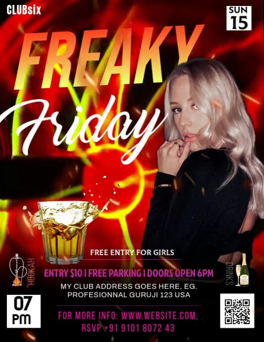 party poster Flyer (US Letter) template