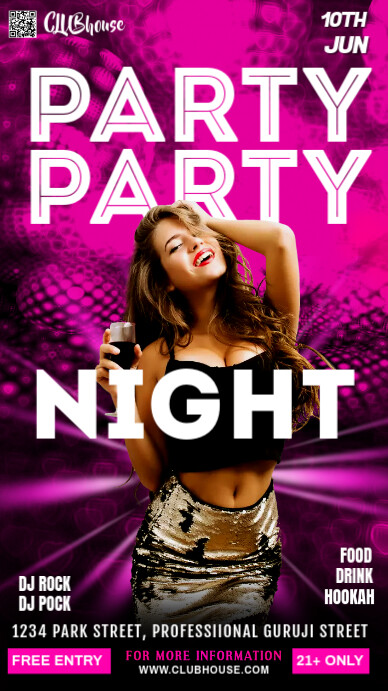 Party Poster Facebook Story Template | PosterMyWall