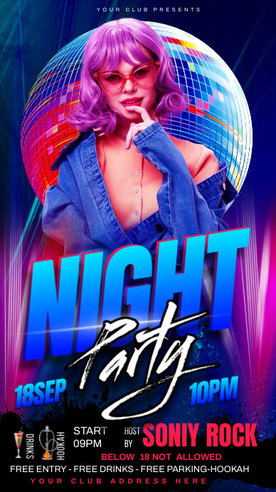 party poster Instagram Story template