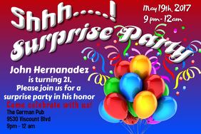 customizable design templates for surprise birthday party postermywall