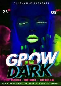 party posters A5 template