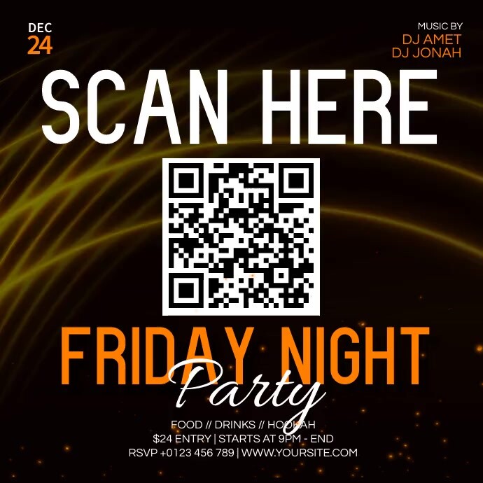 Qr Code Design Party Party Qr Code Scanner Template | PosterMyWall