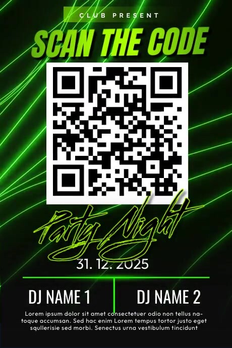 Party Qr Code Scanner Template | PosterMyWall