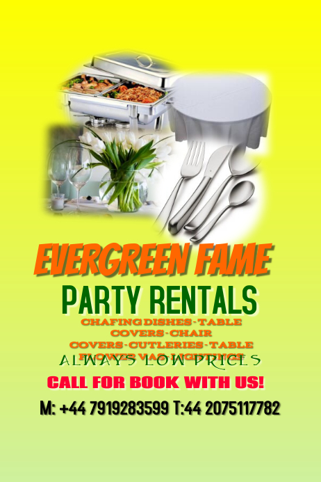 Party rentals template | PosterMyWall