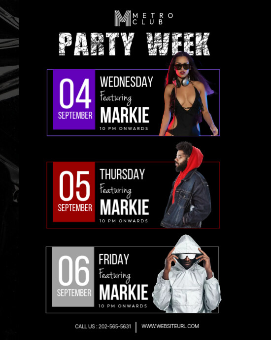 Party Schedule Template Instagram Portrait