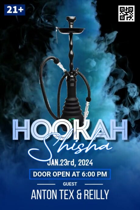 Shisha Promotion Party Shisha Smoke Video Template | PosterMyWall