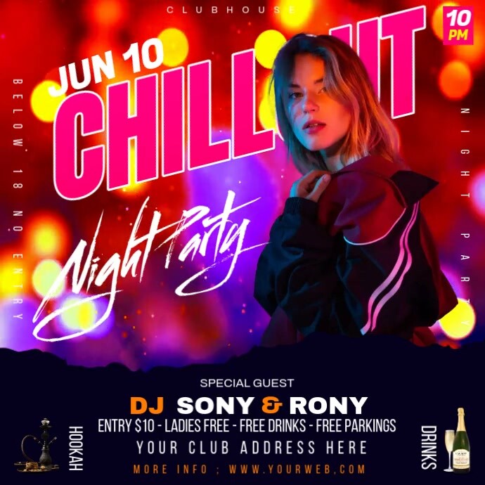 party social media post, Template | PosterMyWall