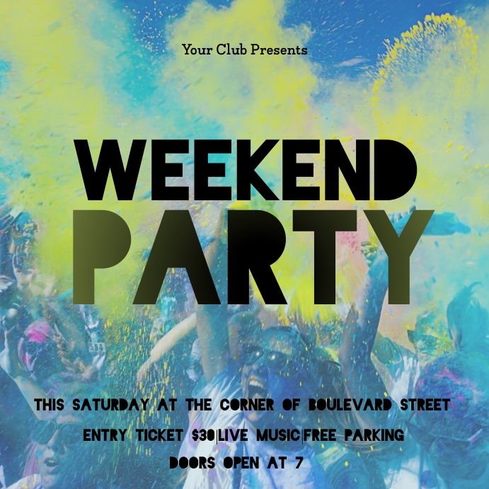 Party Template Design 2 Instagram Post