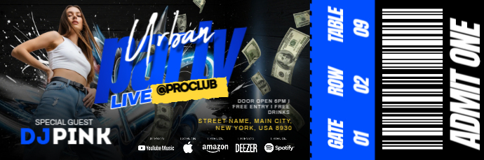 Party Ticket Template Email Header