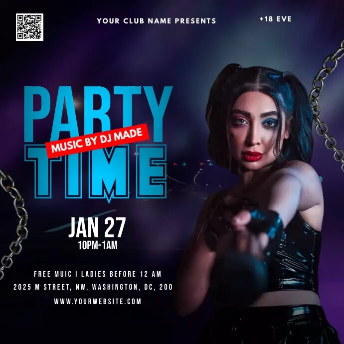 Copy of party time | PosterMyWall