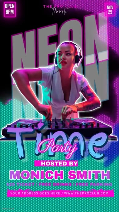 Party Time Video Instagram Story template