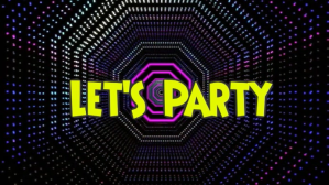 Black Party Invitation Digitalt display Template