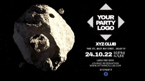 Sort Space-themed Party Film w tle na Facebooka Template