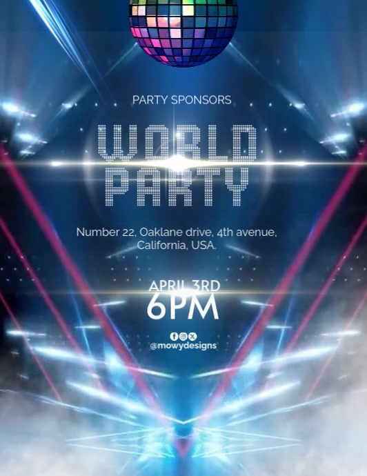 Party Video Flyer Template | PosterMyWall