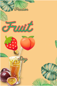 Passion fruit day Banner 4 × 6 Fuß template