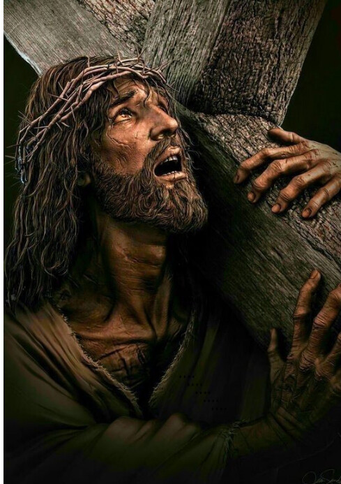 Passion of Christ background A4 template