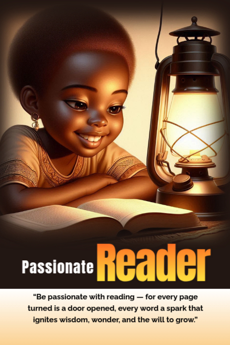 Passionate reader Poster template