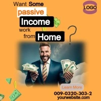 Passive Income,Earn money online Instagram Post template