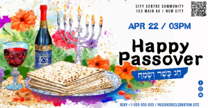 Passover Celebration Banner Facebook Shared Image template