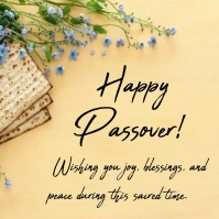 Passover day, flyer, template Publicação no Instagram