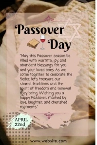 Passover Day Plakat template