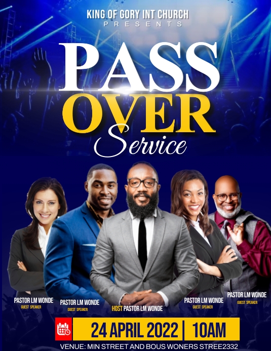 passover Flyer (US Letter) template