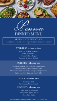 Passover Menu Digital Display (9:16) template