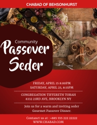 Seder Event Program Samples PASSOVER SEDER Template | PosterMyWall