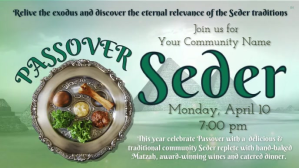 Passover Seder Video Sampul Facebook (16:9) template