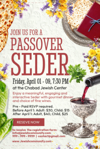 Passover Seder Invite Template Poster