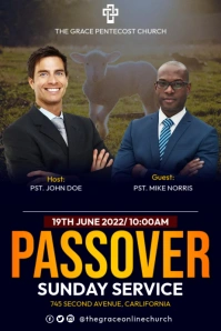 passover service Poster template