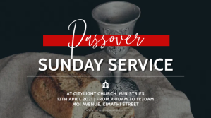 PASSOVER sunday church flyer Digitalt display (16:9) template