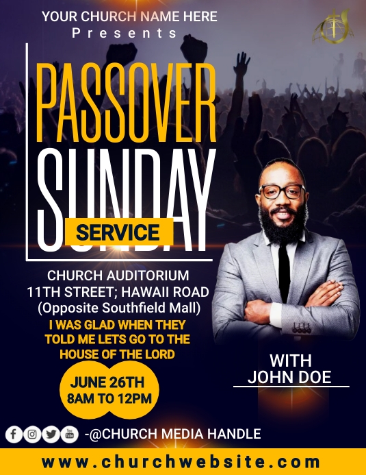 passover sunday service Flyer (US Letter) template