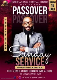 passover sunday service A1 template