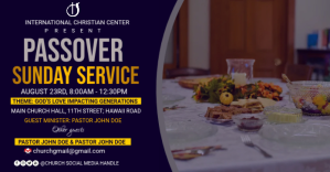 passover sunday service Obraz udostępniany na Facebooku template