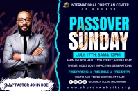 passover sunday service Banner 4' × 6' template