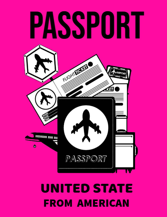 passport Flyer (US Letter) template