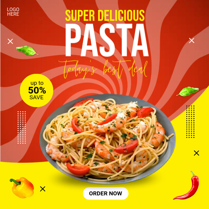 Pasta Ad Template | PosterMyWall