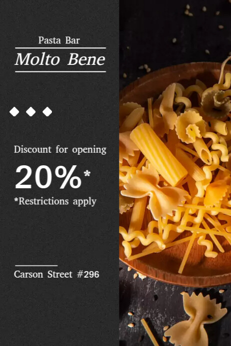 Pasta Ads Template | PosterMyWall