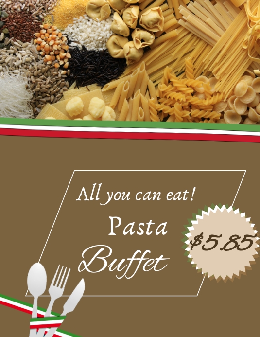 Pasta Template PosterMyWall