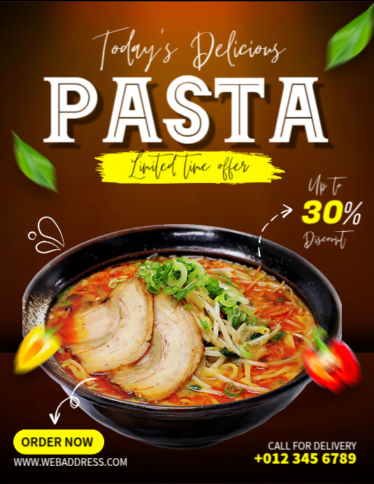Pasta Food Ads Template | PosterMyWall