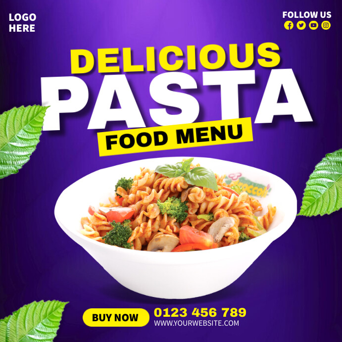 Pasta Food Ads Template | PosterMyWall