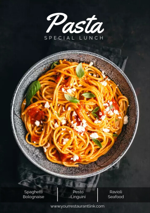 Pasta Menu Template | PosterMyWall