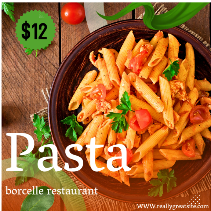 pasta menu Template | PosterMyWall