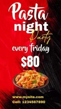 Pasta menu flyer Instagram Story template