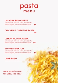 pasta menu template | PosterMyWall