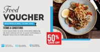 Pasta Modern Discount Voucher Facebook Shared Image template