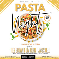 pasta night Instagram Post template